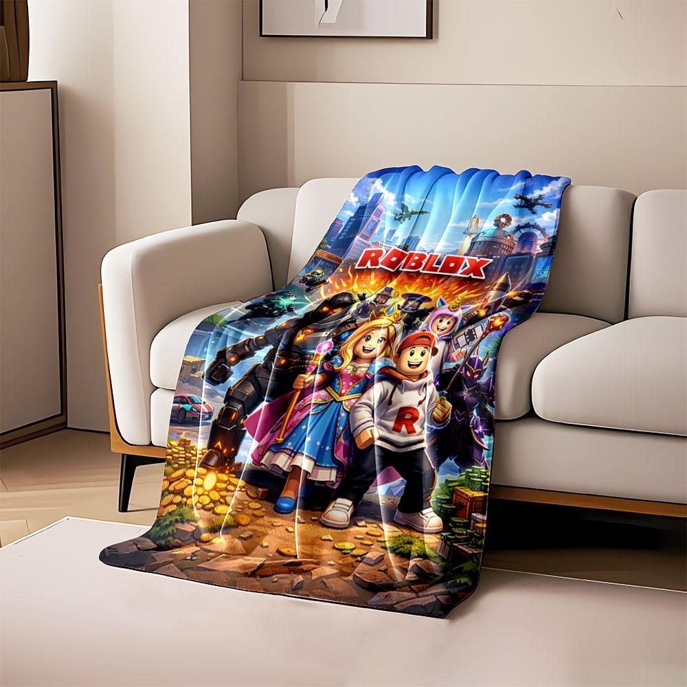 

Colorful characters with futuristic, magical, and urban elements in action. for all seasons blanket lunch break throw gift 80cm x 120cm