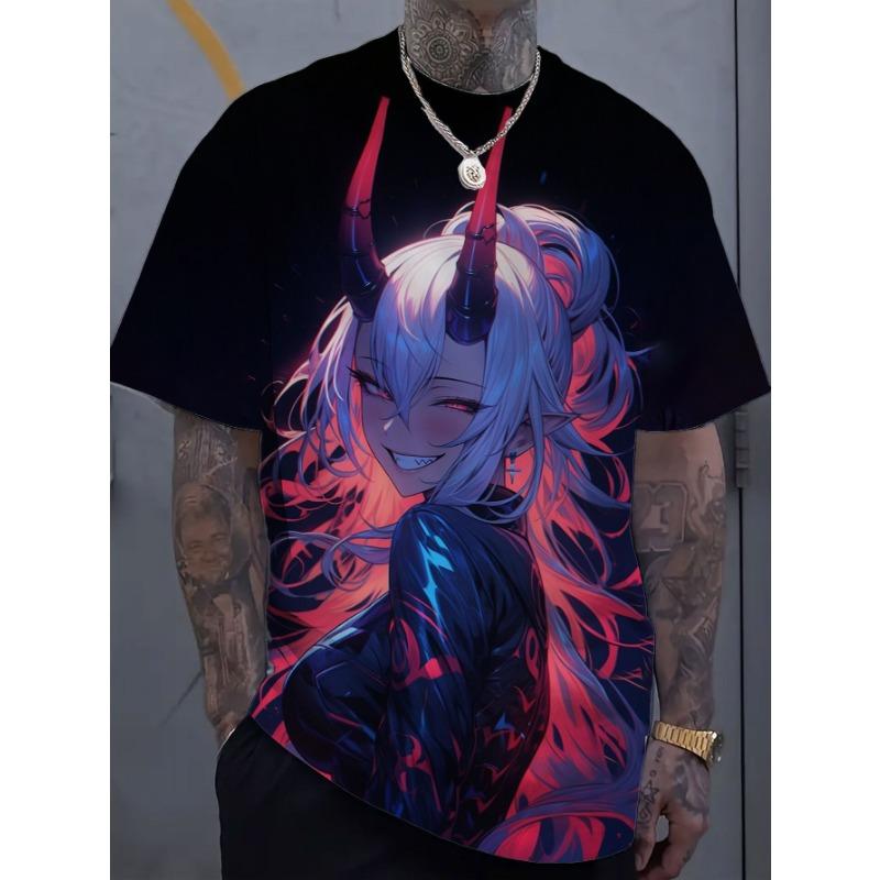 Cartoon Sexy Girl Pattern 3d Printed Men's T-Shirt Oversized Sweatshirt For