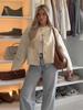 2025 Autumn/Winter Women's Casual Round Neck Long Sleeve Button-up Cardigan - Lazy Style