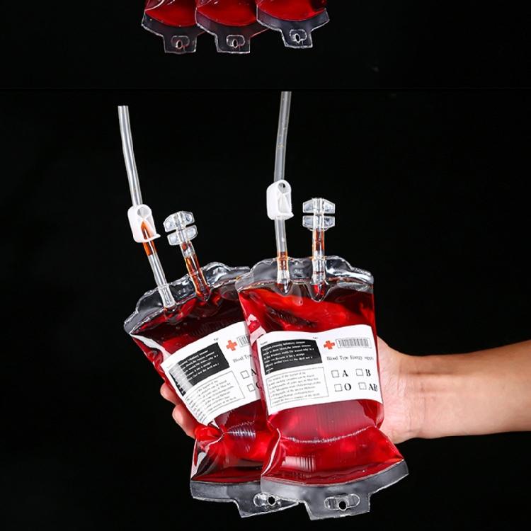 PVC Transfusion Bag for Halloween Parties Creepyand Practical Beverage Holder