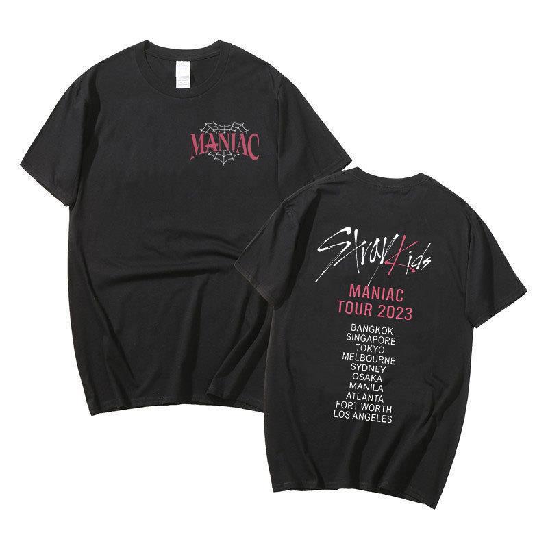 Straykids Tour Us Field Surrounding Harajuku Print Fashion Men S And Women S T-Shirts Top Short Sleeves S