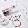 10 Grid Clay Beads Kit , with Letter Beads, Elastic Cord for Jewelry Making Earring