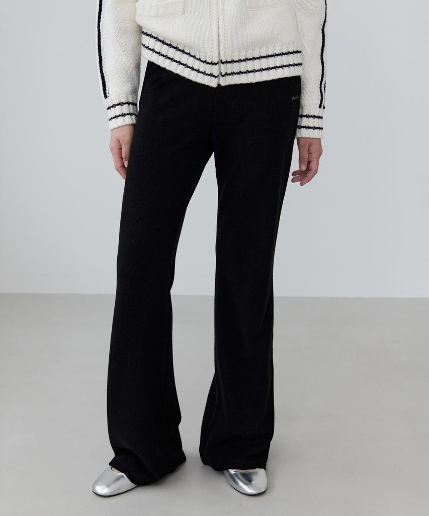 ROLAROLA Boots Cut Knit Pants Black
