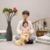 Resin ornament girl holding horse figure statue angel ornament home decoration tabletop small ornament crafts