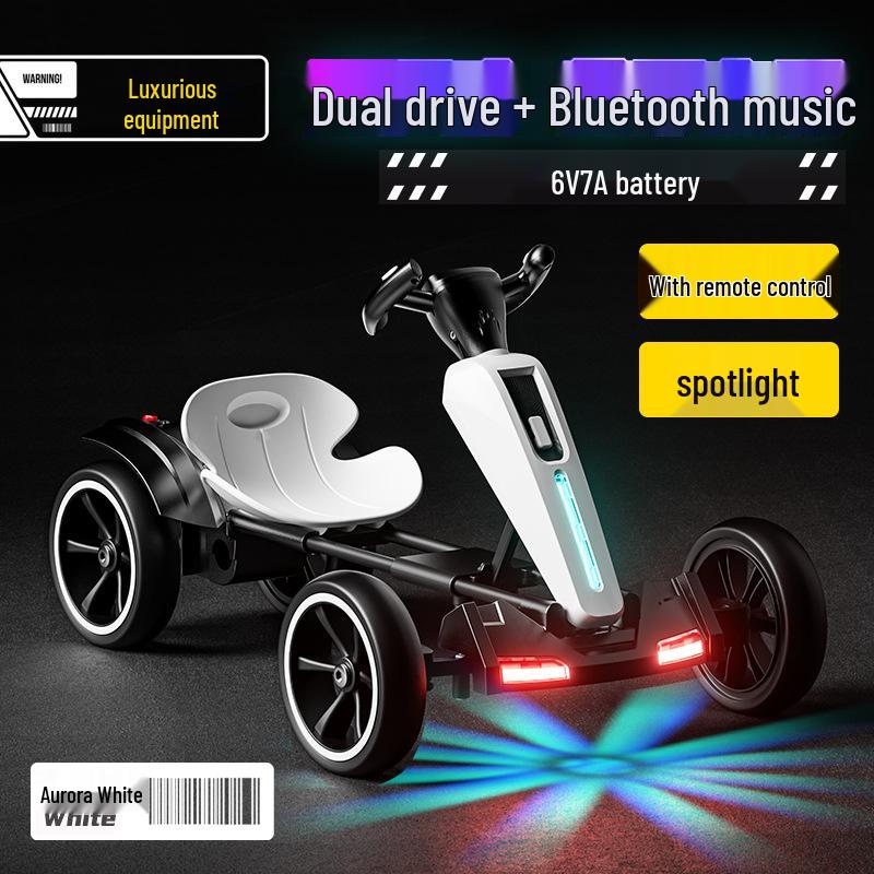 Foldable Children's Electric Go-Kart - Remote Control Car for Boys & Girls