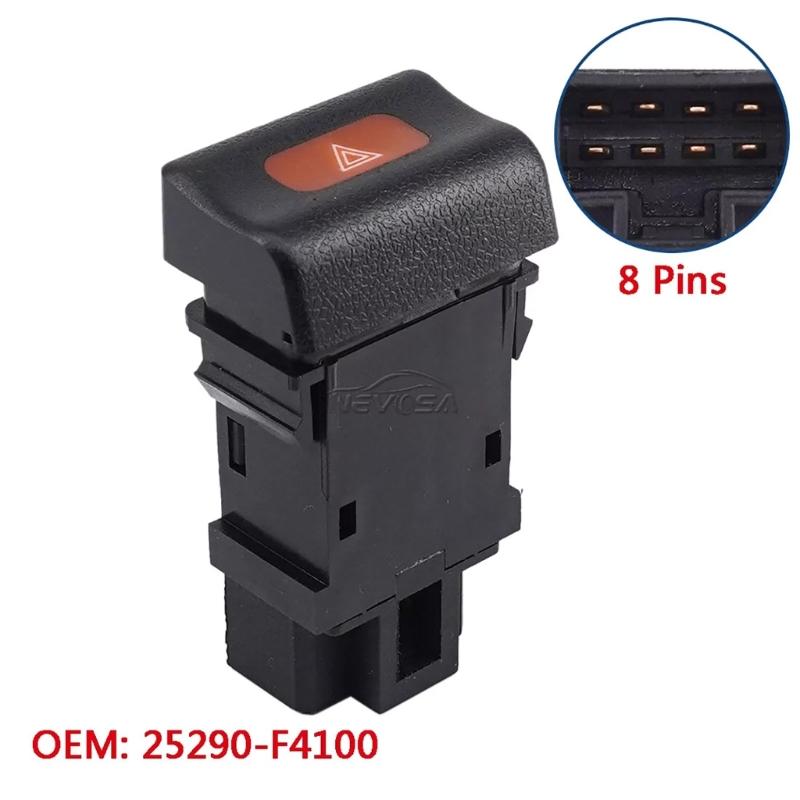 Warning Indicator Switch Warning Hazard Emergency Light Switch Button Replace 25290-F4100 25290F4300 for 1996-2000