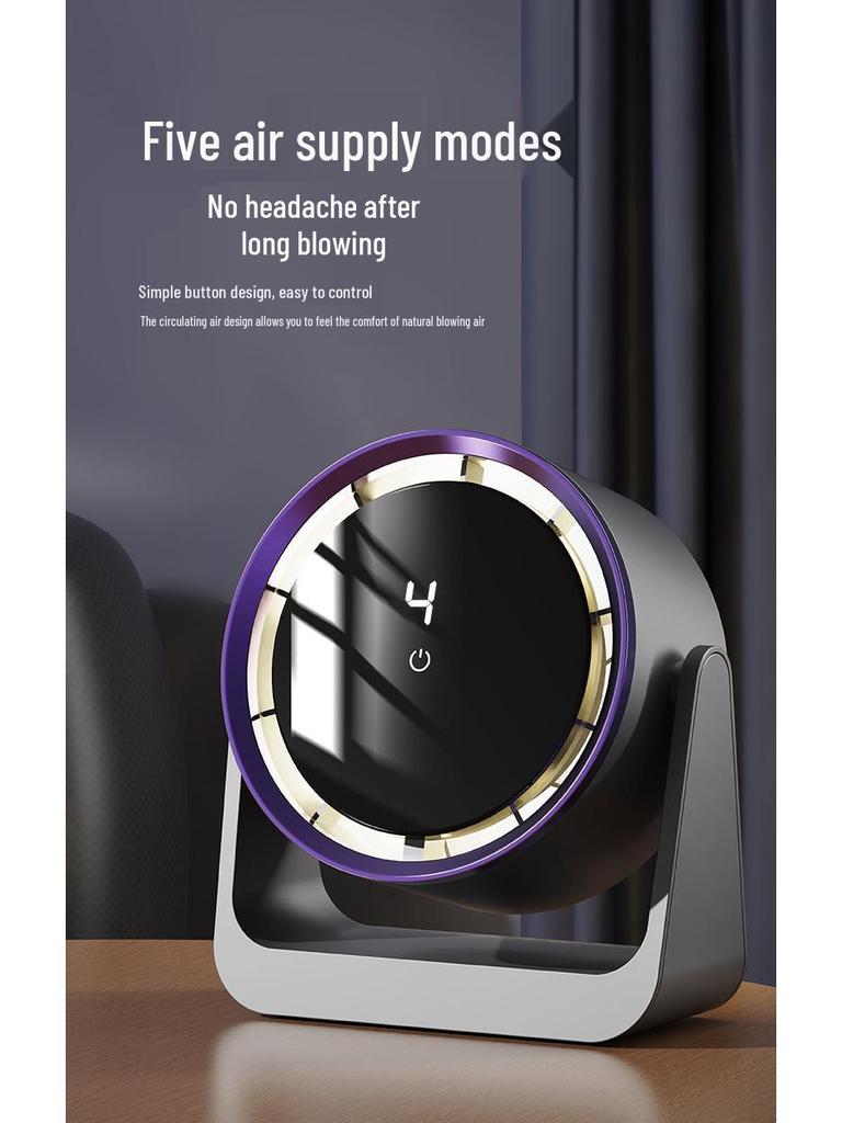 New Desktop & Wall-Mounted Fan with Digital Display - Large Airflow for Dorm, Office, and Home