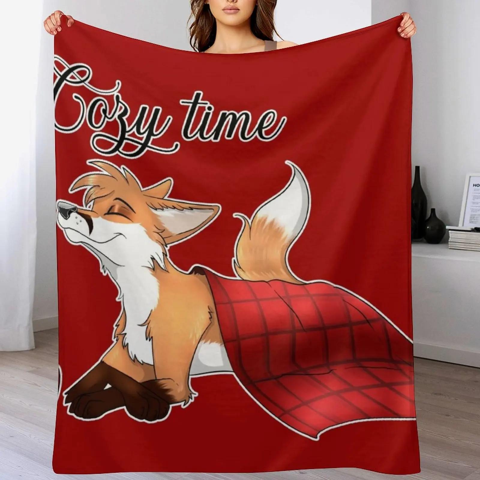 Cozy Time Foxy Blanket Throw Blanket Anti Shedding Soft Fuzzy Blanket for Home 102x76cm(40x30in)