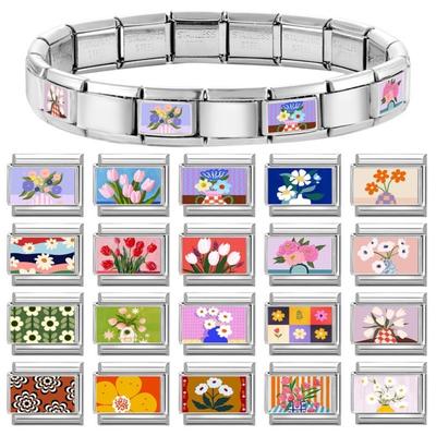 Buntes Charm Italienische Glieder Verstellbares Charm-Armband Glied Mode-Charm-Armband Für Geschenke