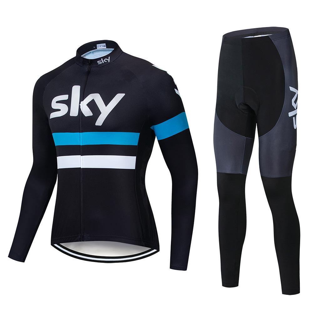 Cycling Suit Breathable Long-sleeved Strap Suit Mountain Road Racing Suit Men's and Women's Cycling Suit 2026 Autumn Velvet Thin Cycling Suit Suit