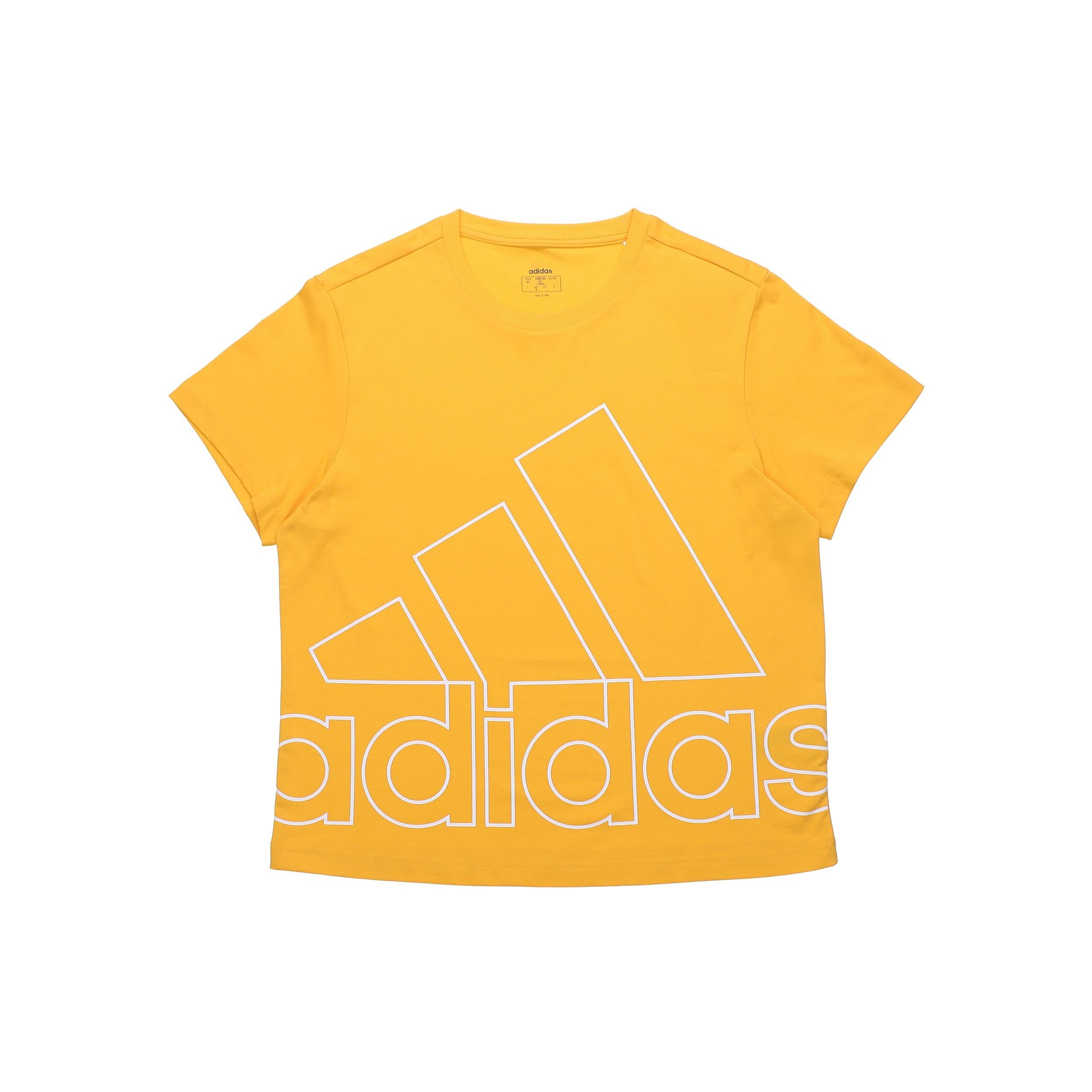 (WMNS) adidas FAV BL TEE Sports Casual Short-sleeve Tee Yellow Women s GL7164 L