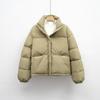 Solid color simple loose stand-up collar dopamine down jacket women's winter warm bread jacket