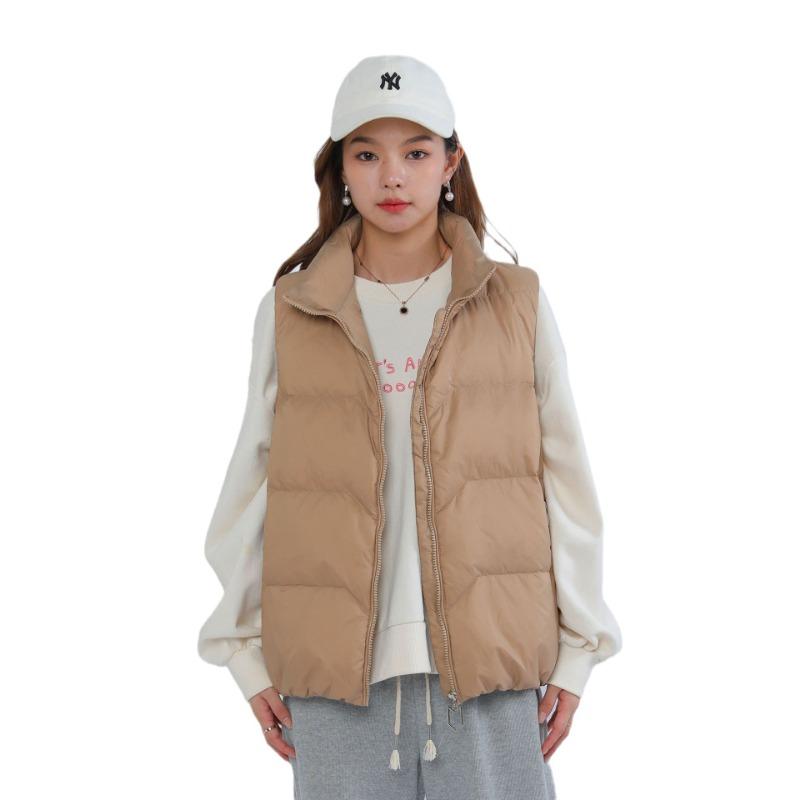 Feather Women's Loose Average Size Stand-up Collar Vest Women's Vest Women's New Simple Down Jacket