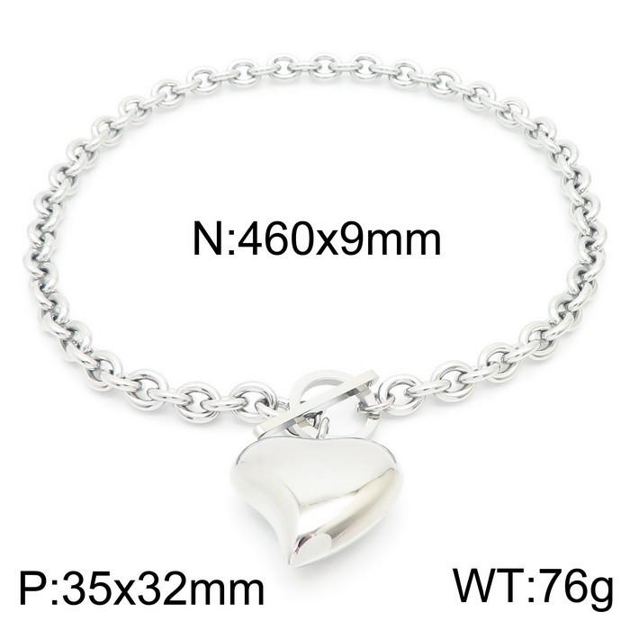 Unisex Exaggerated Titanium Steel Chain Set with OT Buckle - Hip Hop Nightclub Style