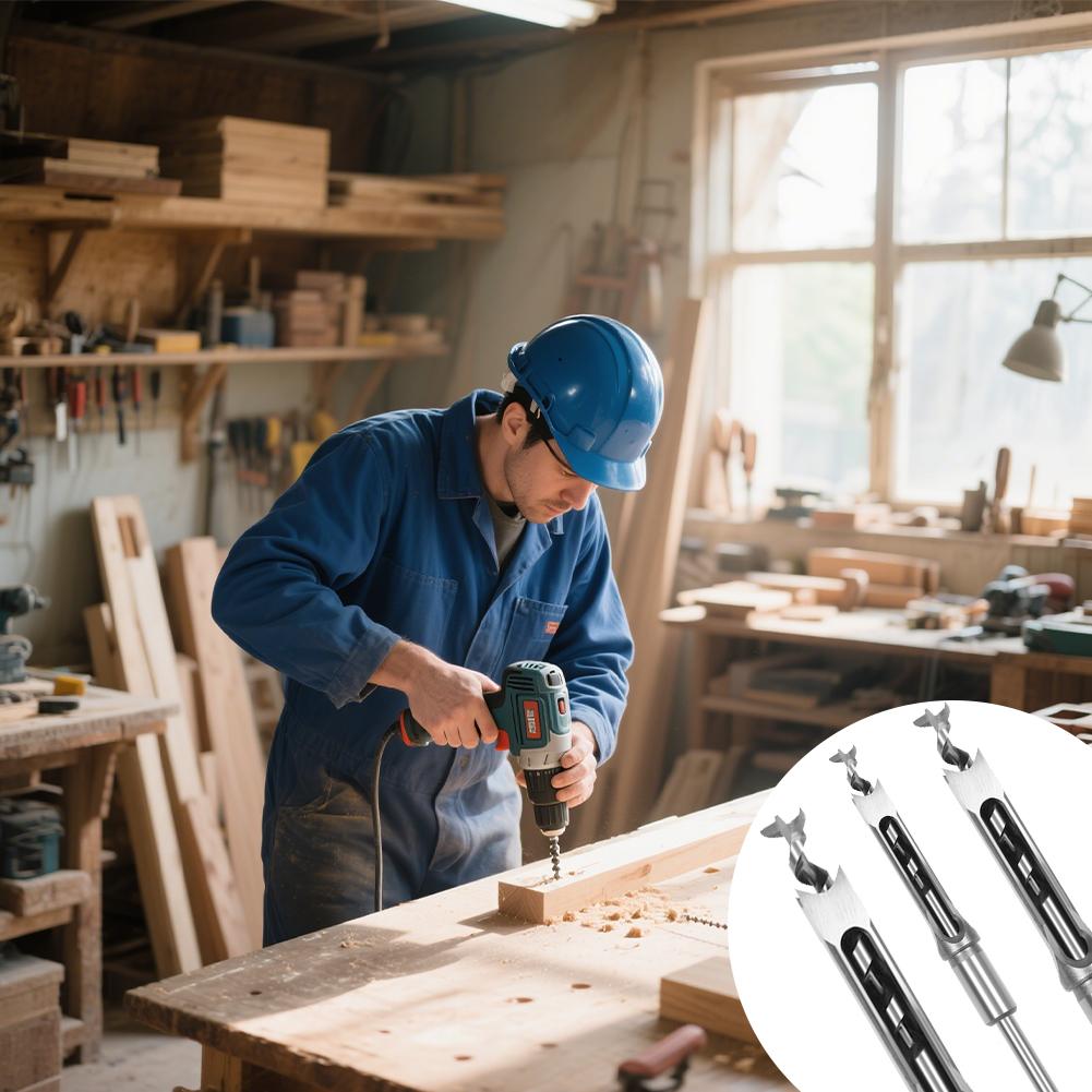 1Pc 6-16mm HSS Square hole drill Woodworking Drill Tools Auger Mortising Chisel Drill Set DIY Furniture Square Woodworking drill