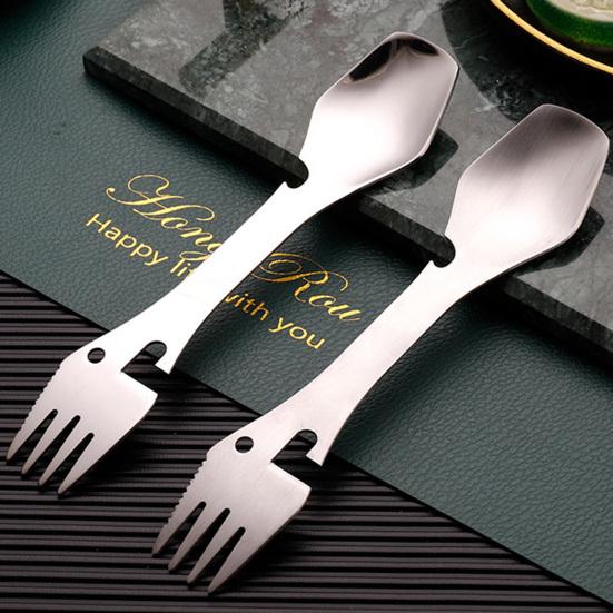 Stainless Steel k Mirror Surface 4-in-1 Food Grade Universal k Spoon Cutter Bottle Opener Camping Utensil Restaurant Supplies
