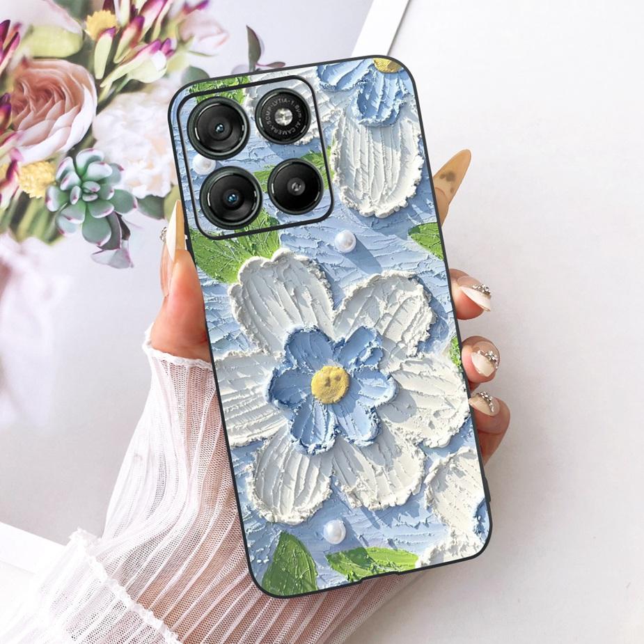 For Motorola Moto G15 G17 Power Case Cute Cat Fashion Painted Cover Soft TPU Phone Case For Moto G17 Power MotoG15 MotoG17 Shell