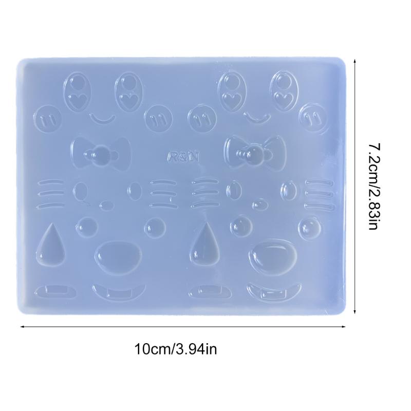 Small Expression Quicksand Silicone Mold Keyring Pendant Handmade Ornament Mold Valentines Day Birthday Gift Jewelry
