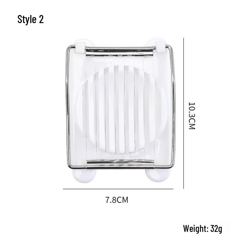 

Stainless Steel Egg Slicer and Cutter - Perfect for Salted Duck and Century Eggs Single-Use Divider белый