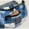 Neue lässige Jeanstasche, modische, vielseitige, karierte Umhängetasche mit großem Fassungsvermögen, trendige, coole, personalisierte Reise-Umhängetasche für Damen