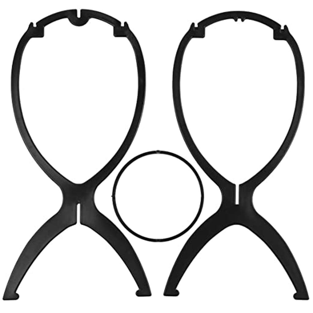 2PC Stylish Stand Tool Plastic Folding Stable Wig Hair Head Hat Cap Holder