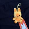 Kawaii Miffy Grid Cute Doll Pendant Cartoon Ornament Backpack Couple Decoration Gift Toy for Girl