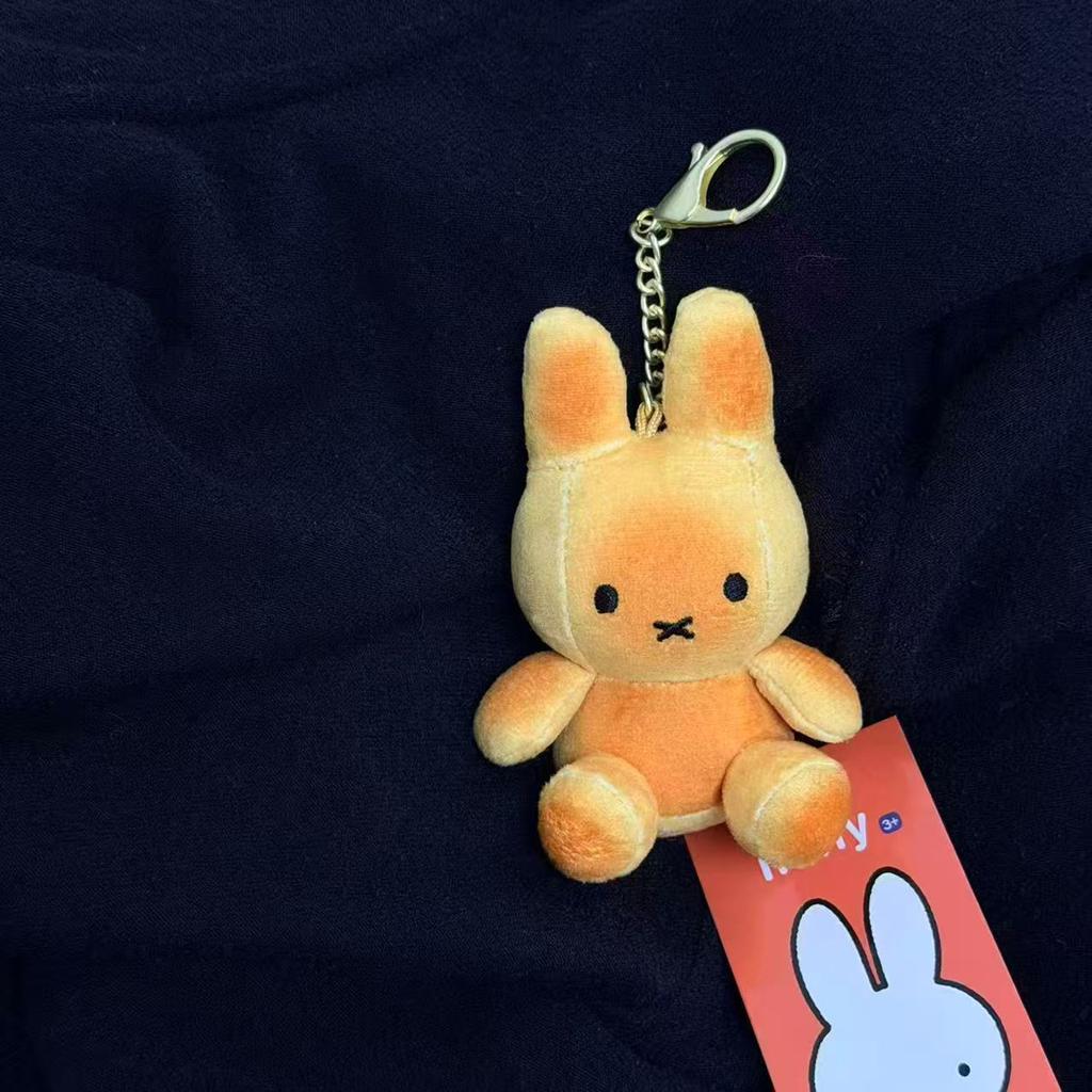 Kawaii Miffy Grid Cute Doll Pendant Cartoon Ornament Backpack Couple Decoration Gift Toy for Girl