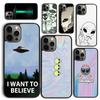 Alien Martian UFO Phone Case for iPhone 17 Air 16 15 14 12 13 PLUS 11 PRO MAX Back Cover Fundas Shell