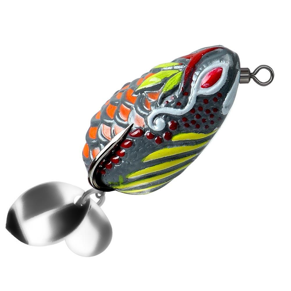 5.7g Soft Frog Lure Metal Spoon Mini Soft Lure Snakehead Fishing Wobbler Bass Fishing