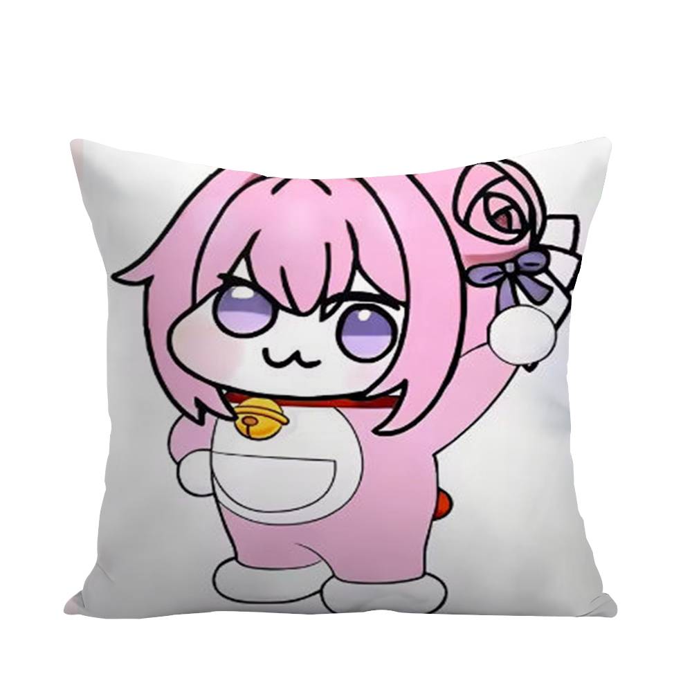 N-Nikke DORO Doll Dog Pillow Case Sofa Decorative Home Double-sided Printing Short Plush Cushion Pillow Cover Holiday Gift