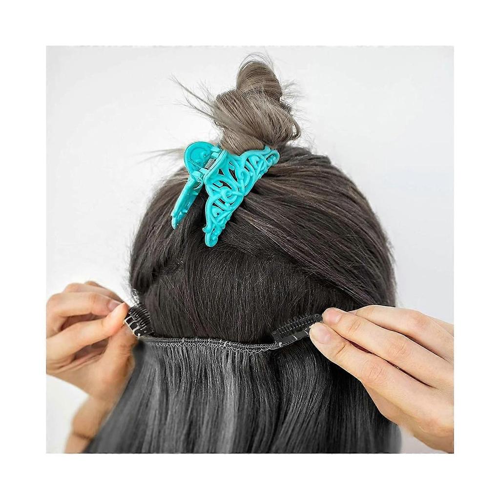 140 Piece Clips Wigs Clips U Shape Snap Clips Iron Metal Replacement Hair Clips Comb Clips For Extensions Wigs-Black