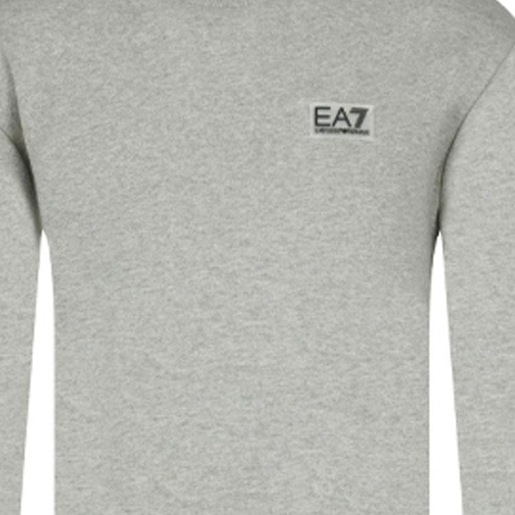Emporio Armani EA7 Einfaches Buchstabenlogo Langarm-Sweatshirt Herren sweatshirt Grau 6HPM92-PJ07Z-0905
