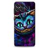 Black TPU Phone Case for Realme C21Y C20 C11 C15 C12 C35 C21 C25 C3 XT GT Narzo30A Alice In Wonderland Cheshire Cats Cover Funda