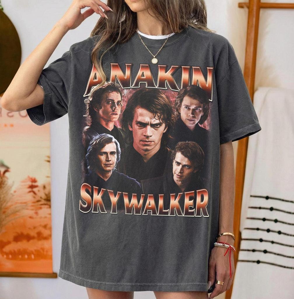 Anakin Skywalker Shirt, Hayden Christensen Merch, Darth Vader Chosen One Homage T-Shirt, Retro Sci-Fi Movie Fan Gift, Unisex Oversized Top