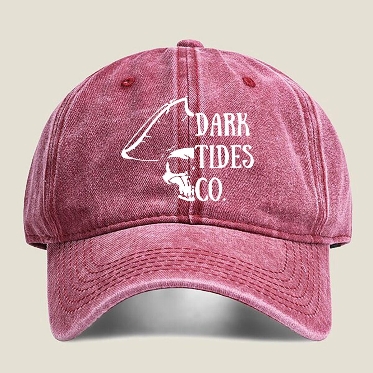 Dark Tides Co Logo Washed Baseball Cap One Size