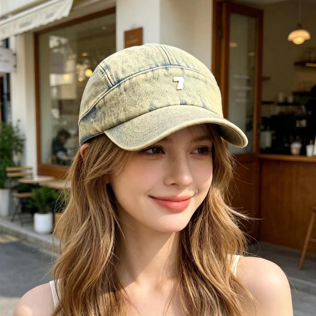 Tide Brand Hat Washed Old Baseball Cap Men's and Women's American Fashion Denim Cap Shading Spring Showing Small Face