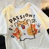 Unisexs Loosefit Shortsleeve Tshirt  Trendy Highquality Branded Tee Featuring A Passionate Cat Design