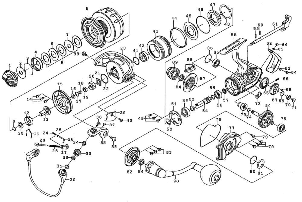 Daiwa Genuine Parts 16 Catalina 4500 Handle Cap Part Number 89 Part Code 151167 00059573151167