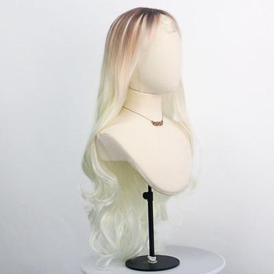 Light Brown Light Blonde Gradient Long Curly Hair Wig Synthetic Wigs for Women's Daily Party Gifts