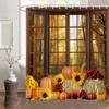 Podzimní sprchové závěsy do koupelny Podzimní sklizeň dýní Statek Den díkůvzdání Halloween sprchová vana s háčky Výzdoba koupelny