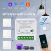 Tuya WiFi Smart Switch 433MHz Relais Empfänger Kabellos 1/2/3-fach 86 Wandpanel Schalter APP-Steuerung Funktioniert mit Alexa Google Home