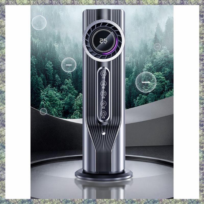 WON Bedroom Tower Fan Silent USB Water Cooling Fan Portable Water Mist Humidification Water Cooling Fan Desktop Air Cooler White