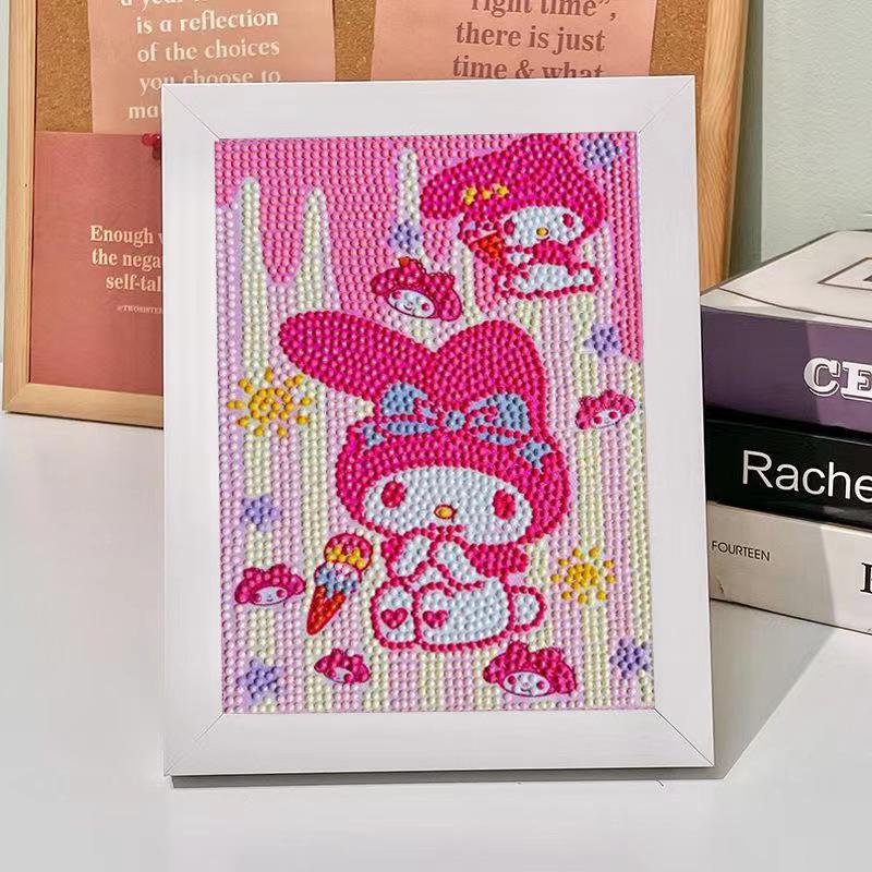 Kit de Peinture Diamant 5D Sanrio Encadré – Jouet Éducatif pour Enfants