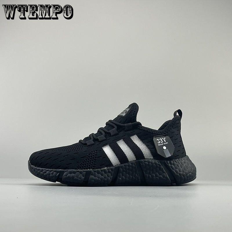 WTEMPO Summer Couple Sneakers Men's Breathable Lightweight Running Shoes Women's Mesh Hollow Casual Shoes Unisex Outdoor Soft Sole Sport Shoes
