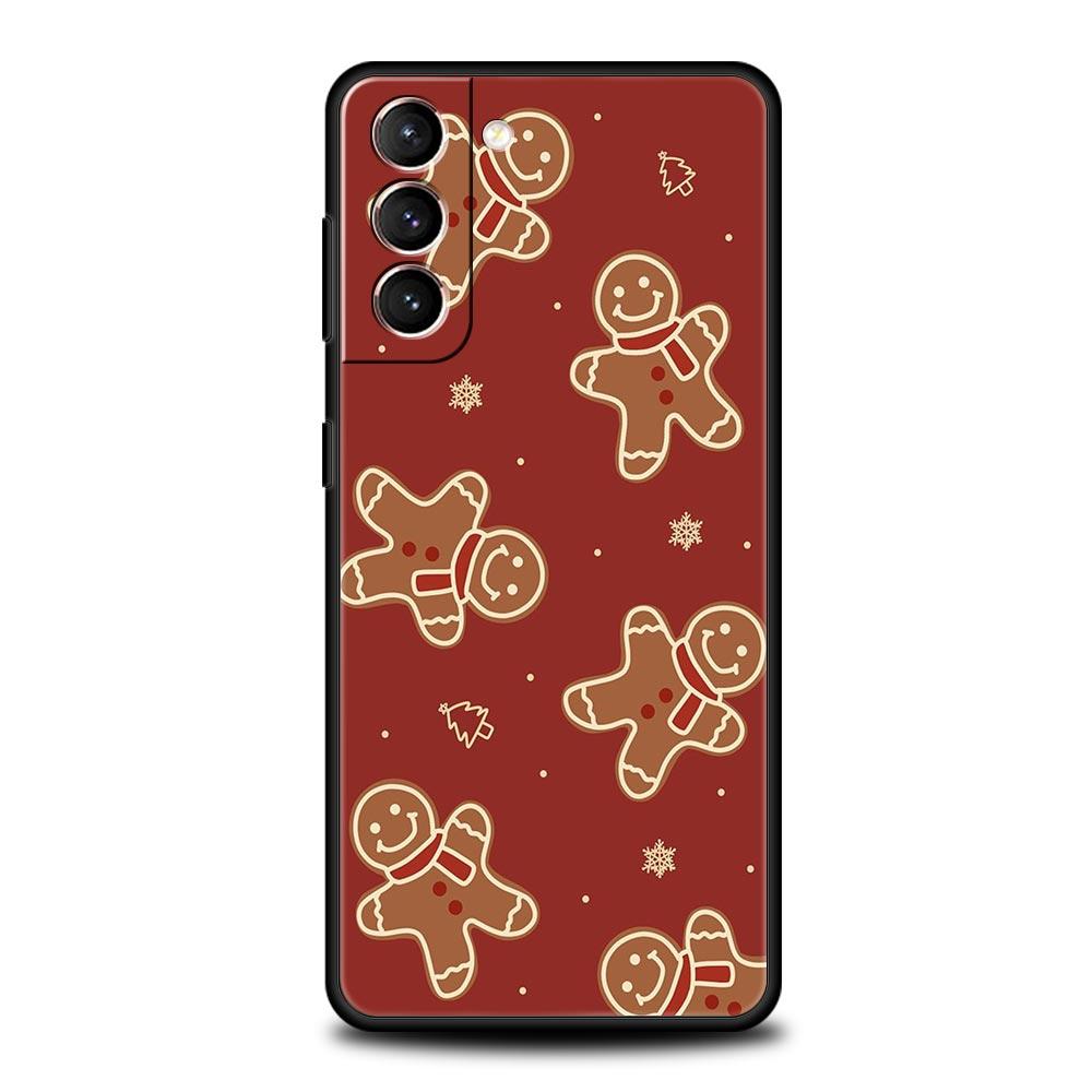 Funny Cartoon New Year Christmas Santa Phone Case For Samsung Galaxy S24 S23 S22 S20 Ultra S21 FE 5G S10 S9 Plus S10E S8 Cover