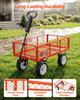 Carro de Jardín, 408,2 kg, Carro Utilitario de Acero de Alta Resistencia para Patio y Jardín con Ruedas de 10 Pulgadas, Taburete de Jardinería para Exteriores con Asa Ajustable, Desmontable