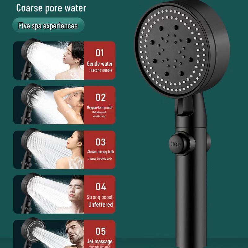 

TLXT Portable 5-Mode Pressurized Shower Head