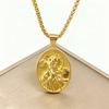 Classic Christian Catholic Jesus Christ Our Lady of Guadalupe Stainless Steel Chain Necklace for Men Women Party Amulet Jewelry