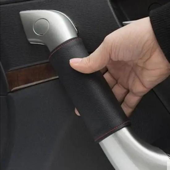 Car Door Inner handle Protective Leather Cover Door handle leather case car decoration Interior upgrades