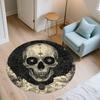 Skull Pattern Round rug,Carpet Rug for Living Room Bedroom Playroom ,Non-slip Floor Mat,Holiday Gifts and Birthday Gifts.